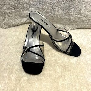 Princess by Brooke Open Toe Slip On 2” Heel Clear